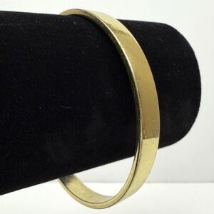 Gold Tone Bangle Bracelet Minimalist Thin Elegant Classic Fashion Jewelry 7.5